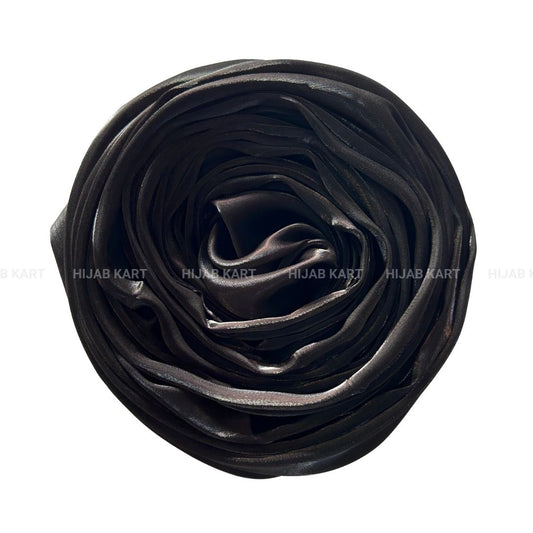 Rich Black- 3D Organza Hijab