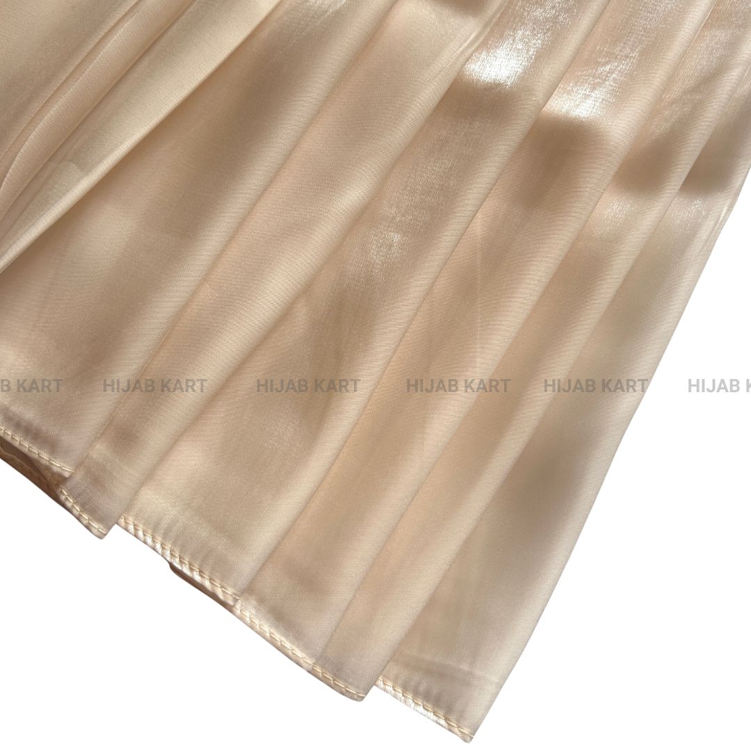 Blanched Almond- 3D Organza Hijab