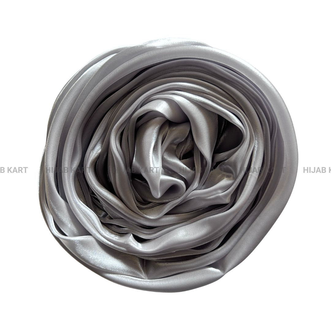 Silver- 3D Organza Hijab