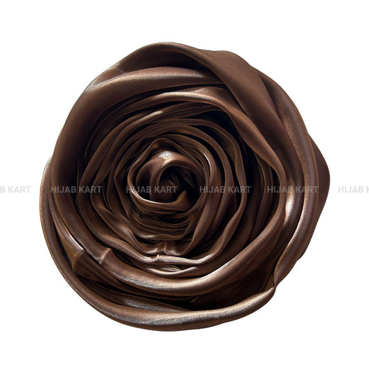 Rich Chocolate- 3D Organza Hijab