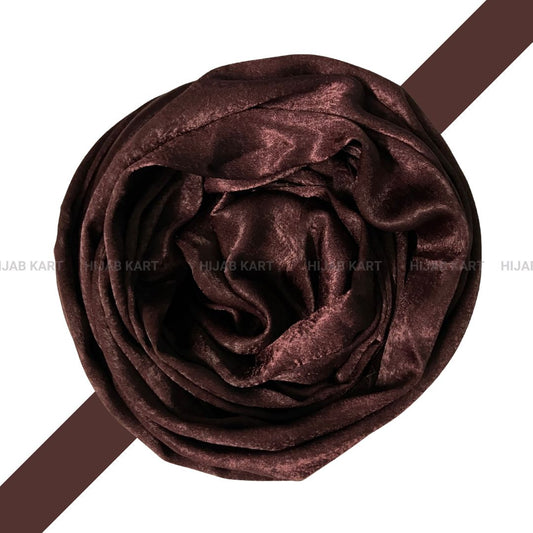 Rich Chocolate- Velvet Satin Hijab