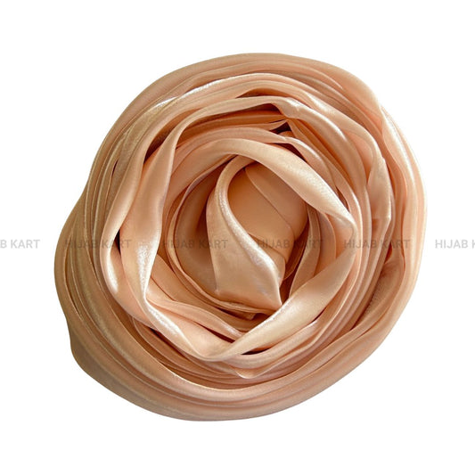 Peach- 3D Organza Hijab