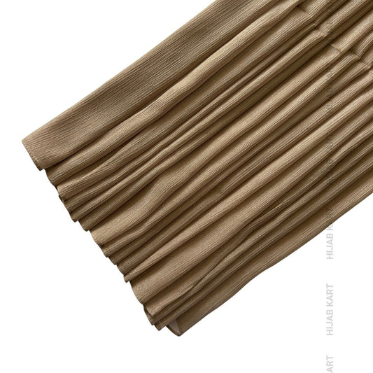 Peanut Brown- Luxe Metallic Shimmer Georgette Hijab