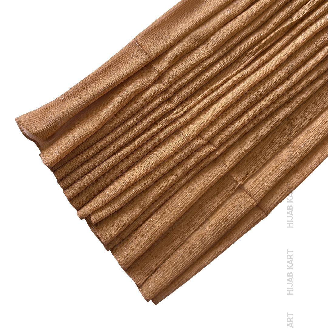 Burnt Copper- Luxe Metallic Shimmer Georgette Hijab