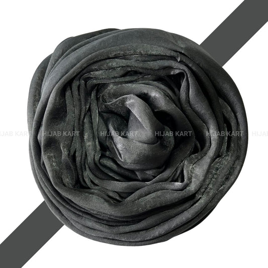 Charcoal Grey- Velvet Satin Hijab