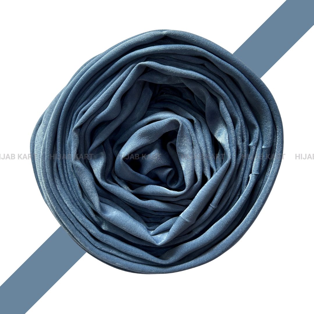 Slate Blue- Velvet Satin Hijab