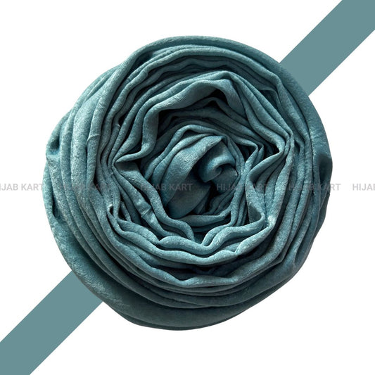 Turquoise- Velvet Satin Hijab