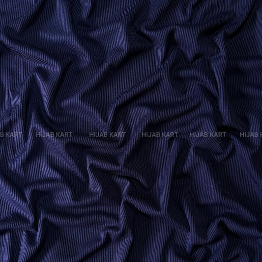 Navy Blue- Premium Ribbed Jersey Hijab