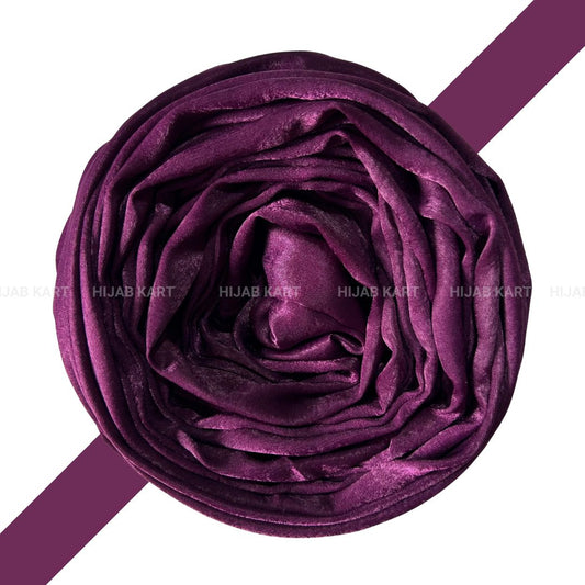 Soaked Grape- Velvet Satin Hijab