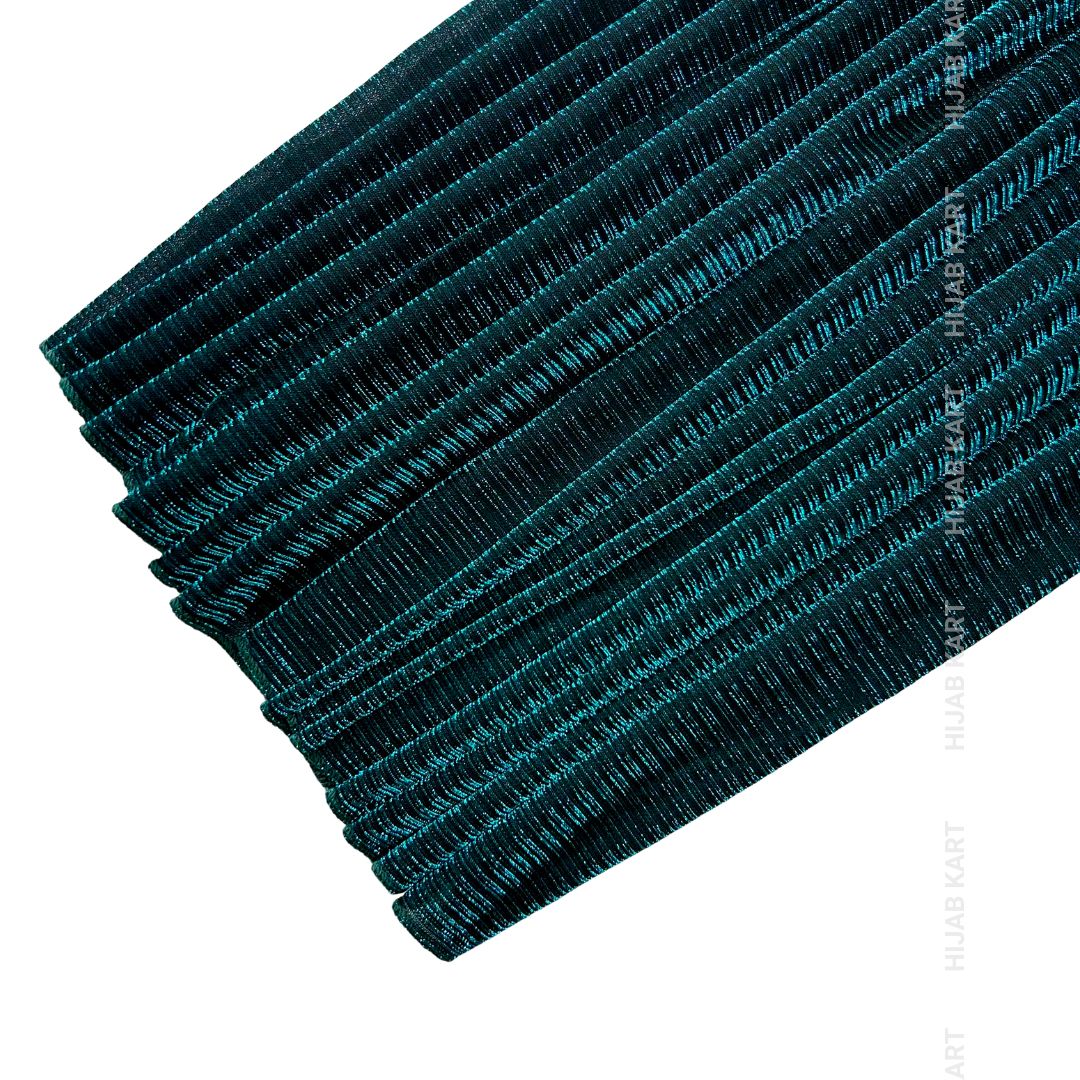 Teal Green- Textured Metallic Shimmer Hijab 2.0