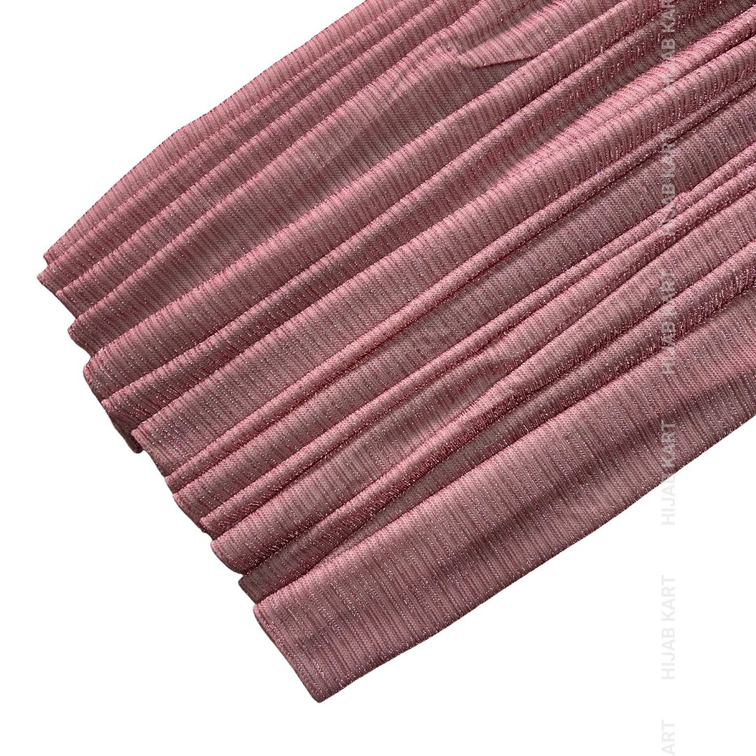 Pink- Textured Metallic Shimmer Hijab 2.0
