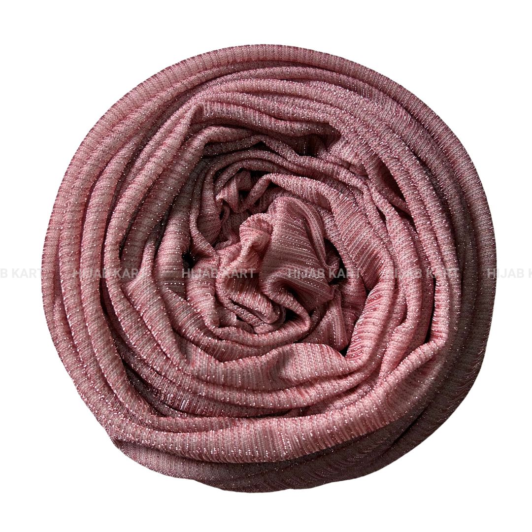 Pink- Textured Metallic Shimmer Hijab 2.0
