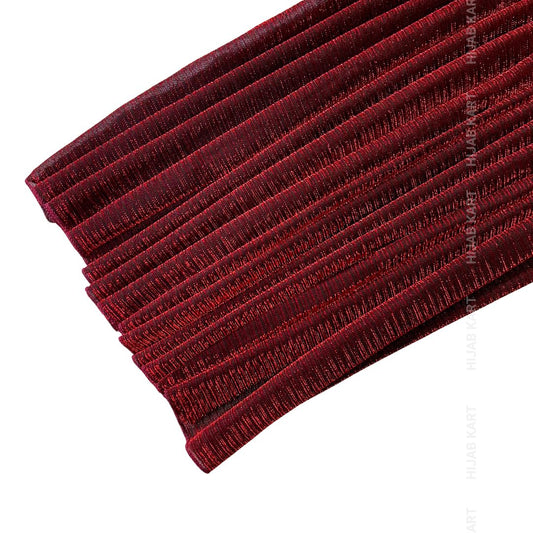 Red- Textured Metallic Shimmer Hijab 2.0