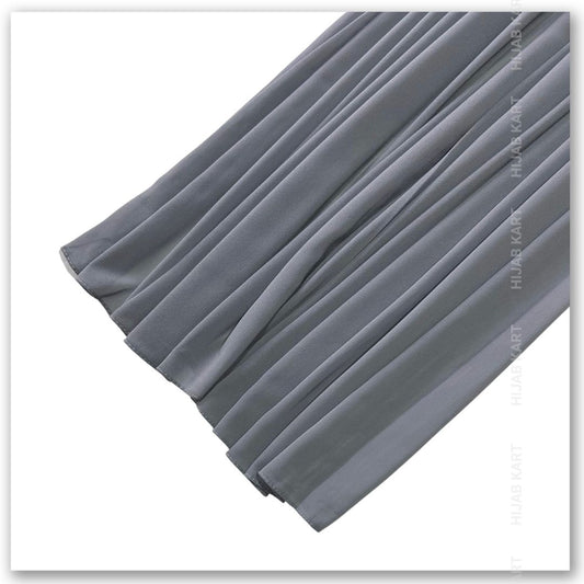 Premium Malaysian Georgette Hijab- Grey