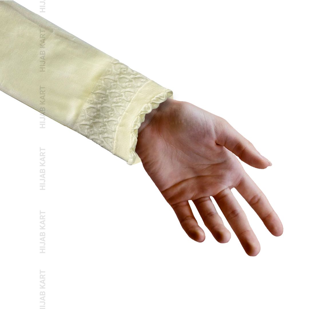 Cream- Stretchable Arm Sleeves Extender