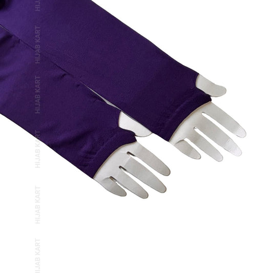 Royal Purple-Open Thumb Arm Sleeves Extender
