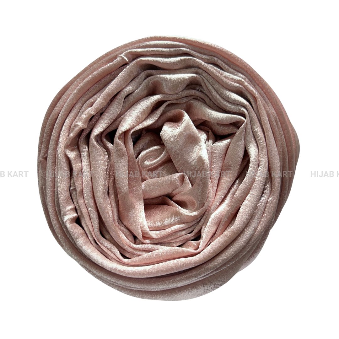 Pearl Pink- Luxe Shimmer Crushed Satin Hijab