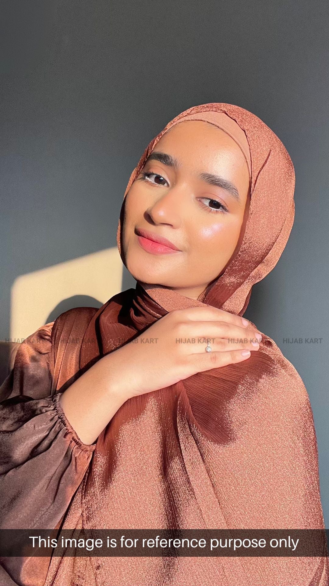 Pastel Orange- Shimmer Crepe Tissue Hijab