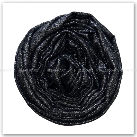 Black Cotton Shimmer Hijab | Party & Wedding Wear Cotton Hijab | Summer Hijab