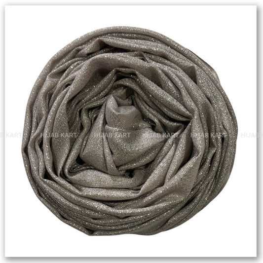 Cement Cotton Shimmer Hijab | Party & Wedding Wear Cotton Hijab | Summer Hijab