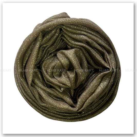 Bronze Cotton Shimmer Hijab | Party & Wedding Wear Cotton Hijab | Summer Hijab