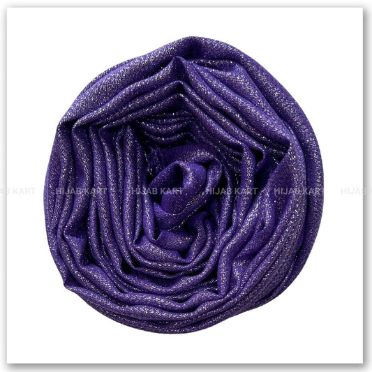 Purple Cotton Shimmer Hijab | Party & Wedding Wear Cotton Hijab | Summer Hijab