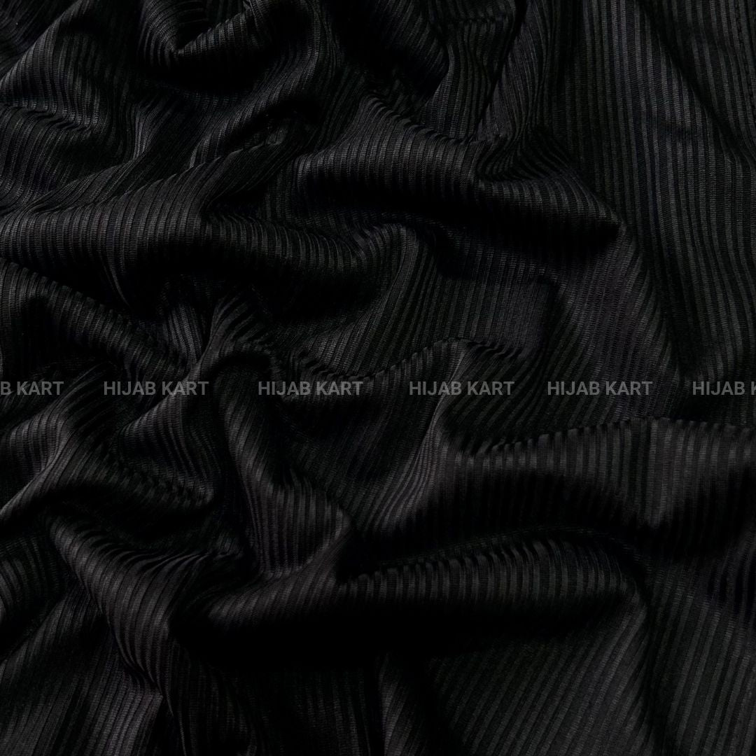 Black - Premium Ribbed Jersey Hijab