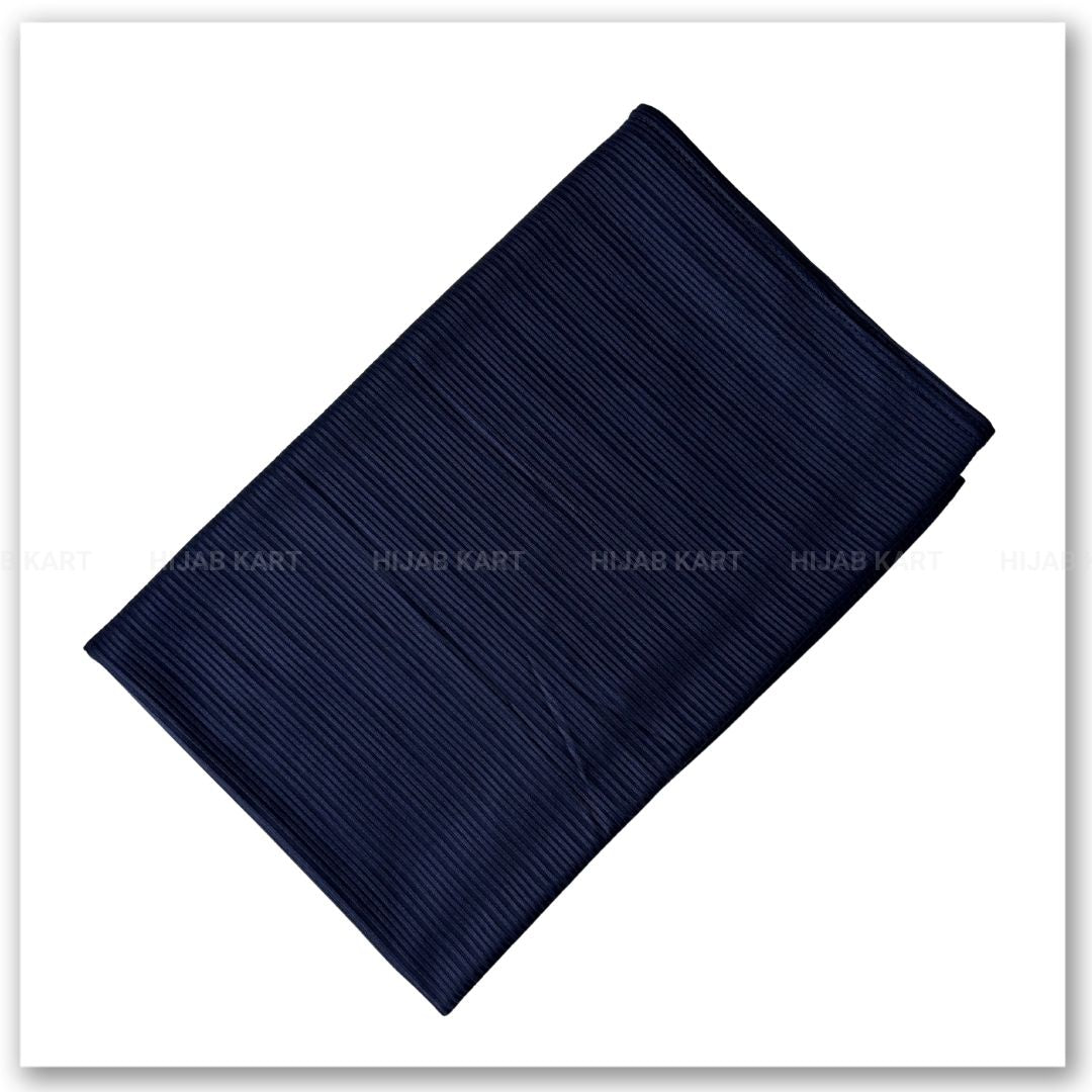 Navy Blue - Premium Ribbed Jersey Hijab